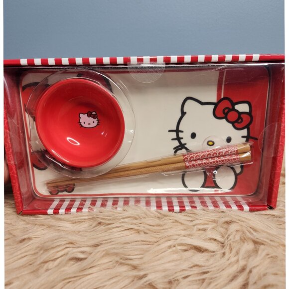 SANRIO HELLO KITTY CERAMIC SUSHI PLATE SET-Variety - Picture 4 of 8